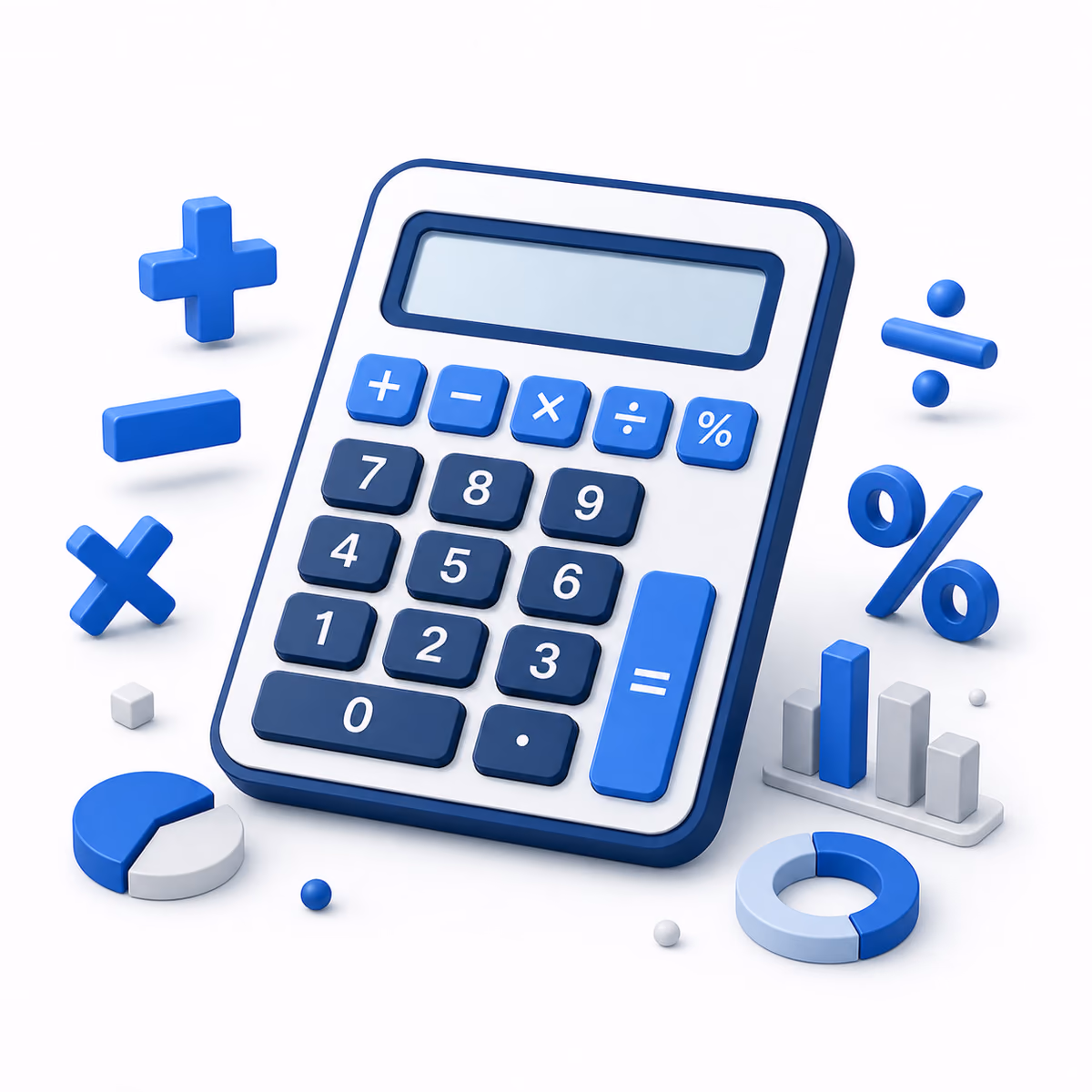 Illustrated calculator for quick online calculations